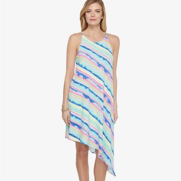 👗Host Pick👗 Lilly Pulitzer Magnolia Asymmetrical Midi Ceviche Dress - Picture 2 of 9